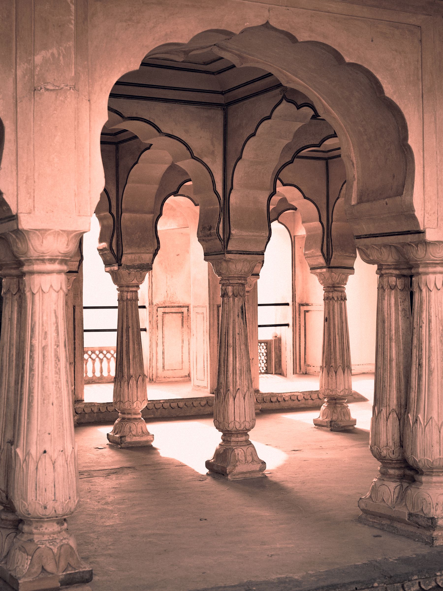 Pale Stone Arcade Interior